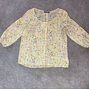 Sheer 3/4 sleeve top